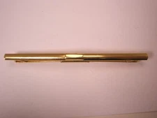 2-1/2" wide Plain & Slight Curve Gold Tone Vintage Collar Bar L28