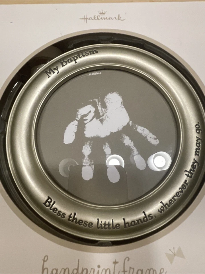 Marco HALLMARK con estampado de manos MI BAUTISMO regalo de bautizo bebé niño niña unisex  Foto 2 de 3