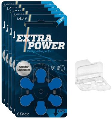 30x Extra Power Gr. 675 Blister Hörgerätebatterien PR44 v. Rayovac + Box