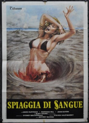 Blut Strand 1980 Original 39X55 Italienische Film Poster David Huffman Marianna