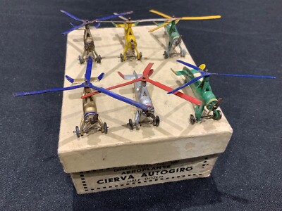 Dinky Toys Prewar 60f Cierva Autogiro Trade Box mit 6 Modellen sehr selten