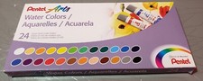Pentel Arts Water Colors Aquarelles - 24 Vivid 5ml Color Tubes Brand New 