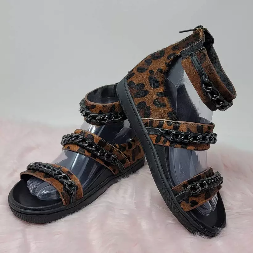 A7EIJE 71 Aida Cheetah Gladiator Sandals eBay