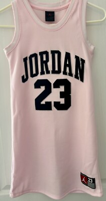 JORDAN 23 Girls Jersey Dress in Pink Foam - Size M - BNWT | eBay