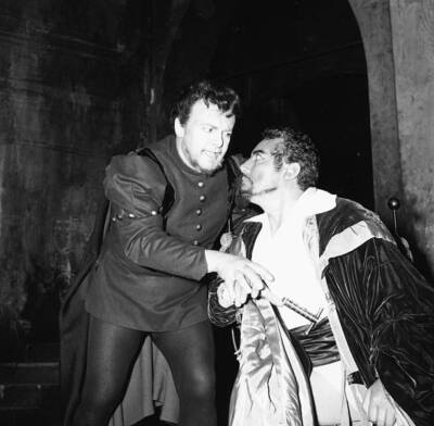 Opera Singers Tito Gobbi And Mario Del Monaco 1962 Old Photo
