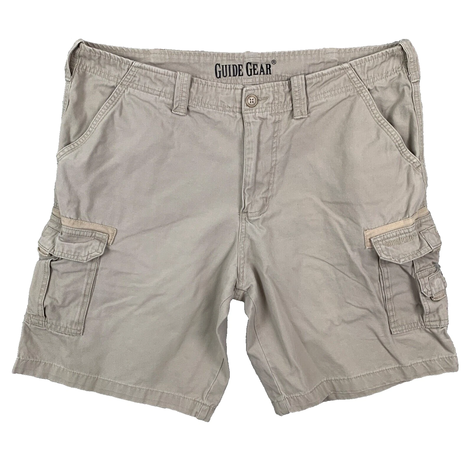 Guide Gear Beige Cargo Cotton Workwear Shorts Men's Size 38
