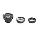 Wide Angle Macro Fisheye Phone Camera Lens Kit for iPhone Samsung (Black) AU