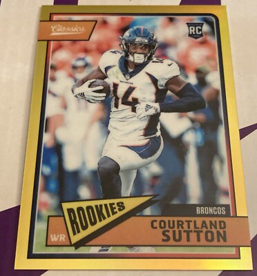 2018 Panini Honors Classics Courtland Sutton Gold Rookie Prizm # d 25/25 Broncos
