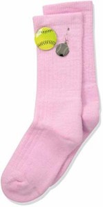 Thorlos Junior's Express Yourself Softball Crew Socks, Pink, Small  US SHOE S...