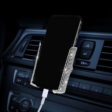Bling Car Phone Holder 360 Degrees Adjustable Crystal Auto Mount Dashboard