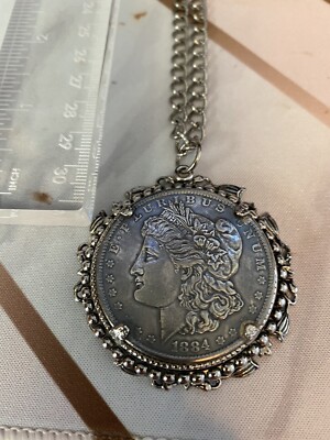 1884 morgan silver dollar Necklace