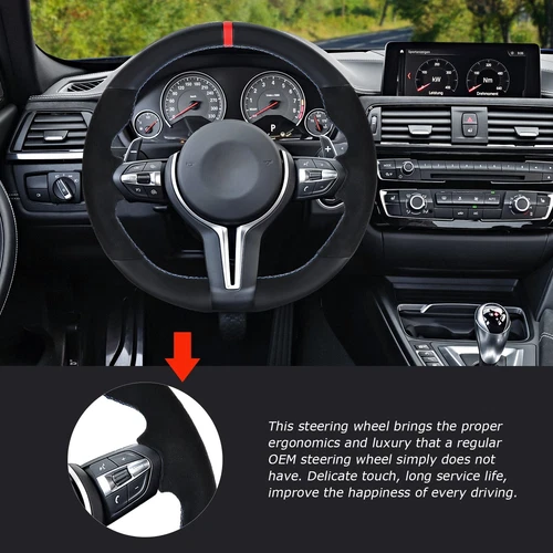 Leather Steering Wheel For BMW M Sports M2 M3 M4 F80 F82 F83 F15 - Picture 4 of 6