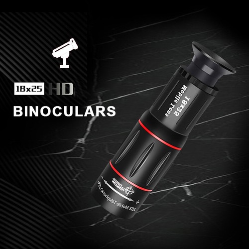 18x25 Monocular Zoom HD Optical Cell Phone Lens Telephoto Lens For Smartphone - Zdjęcie 5 z 6