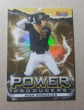 2020 Bowman's Best Power Producers Gold Refractor Nick Gonzales /50 Pirates
