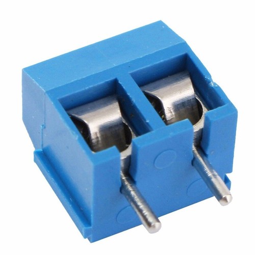 Terminal Block Connector Blue Screw Pitch Panel M2.5 Steel Zinc Plated 2P 40pcs - Picture 3 of 6