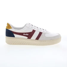 Gola Grandslam Trident CMA415 Mens White Suede Lifestyle Sneakers Shoes