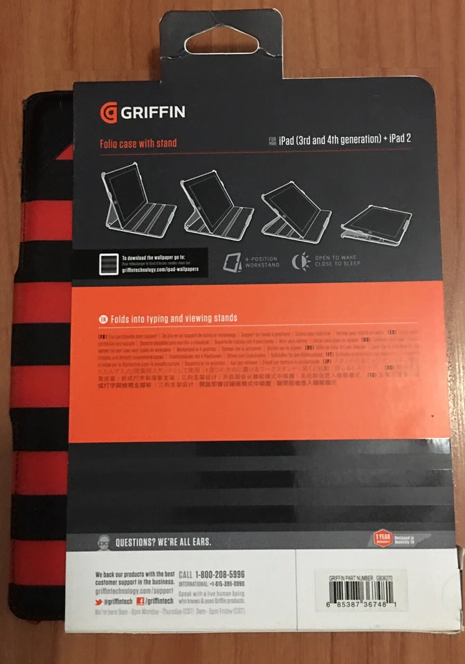 Griffin IPad Case Cabana Journal IPad 3rd & 4th generation + IPad 2 Black & Red - Image 2 of 4