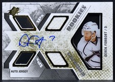 2015-16 SPx Rookie Auto Jersey Derek Forbort 156 RC Auto 371/499 Jersey 0251