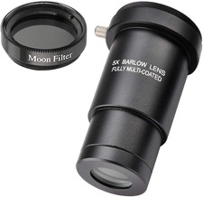 1.25-Inch 5X Barlow Lens  Moon Filter Kit-For Telescope Eyepieces