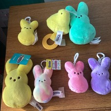 Peeps Easter Plush Lot Of 7 Various Sizes New Easter Basket