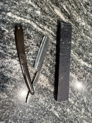 Antique T. Hessen-Bruch Straight Razor: Bear Emblem Germany C. 1881 1889 W/ Box