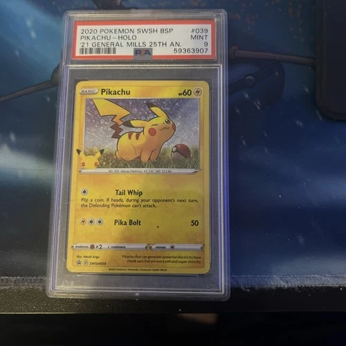 Pikachu General Mills SWSH: Sword & Shield Promo Cards Holo PSA 9