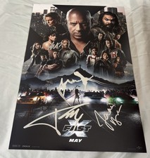 Vin Diesel, Michelle Rodriguez, Brewster Signed Cast 12x18 Photo Fast Furious x5