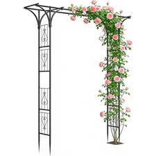 7FT Wedding Arch Stand, Metal Trellis for Climbing Plants, Outdoor Archway Gate