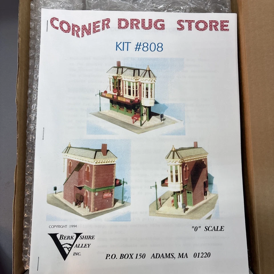 Berkshire Valley O Scale #808 Corner Drug Store, NIB combine shipping - Image 2 of 4