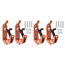 4 Pack Shovel Mount for Roof Rack Metal Rubber Clamp Easy Installation Orange