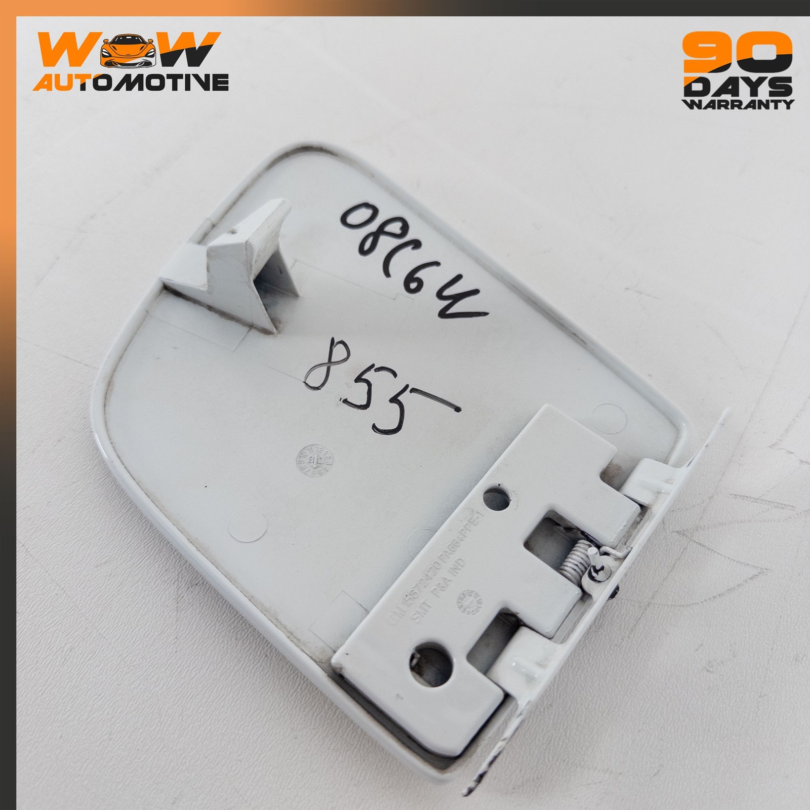08-13 CHEVROLET CORVETTE C6 FUEL DOOR LID GAS TANK COVER WHITE 20978682 OEM
