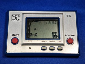 Nintendo GAME&WATCH Fire LCD Game Tested Works Battery Not Included