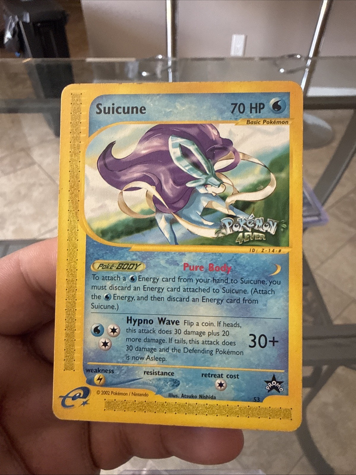 Suicune 4Ever Black Star Promo 53 WOTC English eReader Nm Pokémon TCG Card 2002