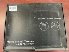 Luxury Shower Faucet Complete System Wall Mounted 10" RainShower Matte Black B68