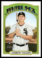 2021 TOPPS HERITAGE BASEBALL CARD ANDREW VAUGHN #624 RC CHICAGO WHITE SOX 6516