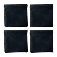 4 Pcs PU Leather Earphone Pouches Headphone Storage Bags Headphone Organizer Pou
