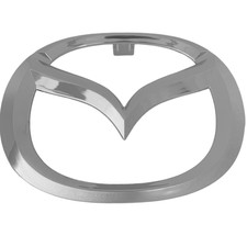 Silver Chrome Front Grille Emblem Logo Badge For Mazda Upgrade Replacement Trim