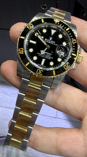 Two Tone Rolex Submariner 116613LN Watch Only Black Ceramic