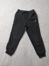 Polo Ralph Lauren Sweatpants Boys 7 Black Jogger Drawstring Cuffed Pony Logo