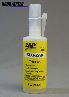 SLO-ZAP 33 THICK CA GAP FILLER train figures scenery models plastic glue ZAP33