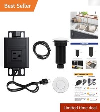 Versatile Long/3.5" Kitchen Air Switch Kit for Garbage Disposal - White