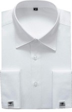 Alimens  Gentle French Cuff Regular Fit Dress Shirts Cufflink Included 