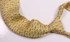 Vineyard Vines Tie Yellow Fish Boat Print Design Necktie New