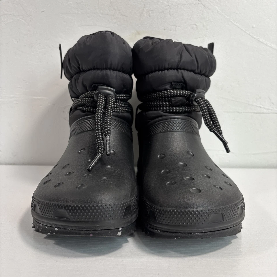 Crocs Classic Neo Puff Luxe Women’s Sz 7 Black Waterproof Adjustable Strap Boots - Image 3 of 4