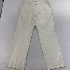 Theory Chino Pants Men 36x32 Beige Performance Straight Leg Golf Made in USA ๐ฅ