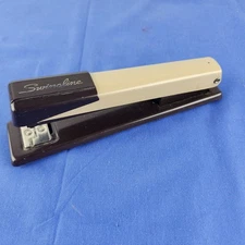 Vintage Swingline Stapler Tan Brown Small Heavy Duty 1950s Era Office MCM