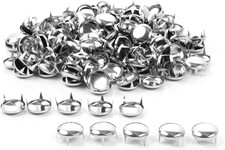 200Pcs 10mm Silver Round Dome Studs Nailhead Rivets for Punk Rock DIY Leather...