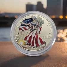 ⚡️1999 Painted Colorized American Eagle Type 1 /Dollar 1 oz. Fine Silver  84.91 per troy oz