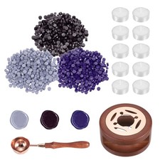 Wax Seal Kit, 300 Wax Beads, Candles, Wisteria/Purple/Dark Purple