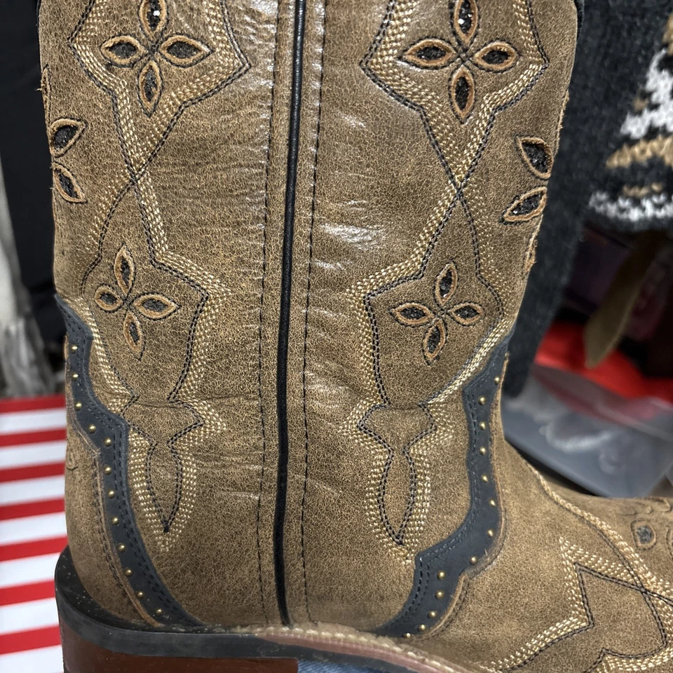 Botas de caubói femininas Laredo marrom escuro/castanho tamanho 10M - Imagem 4 de 4